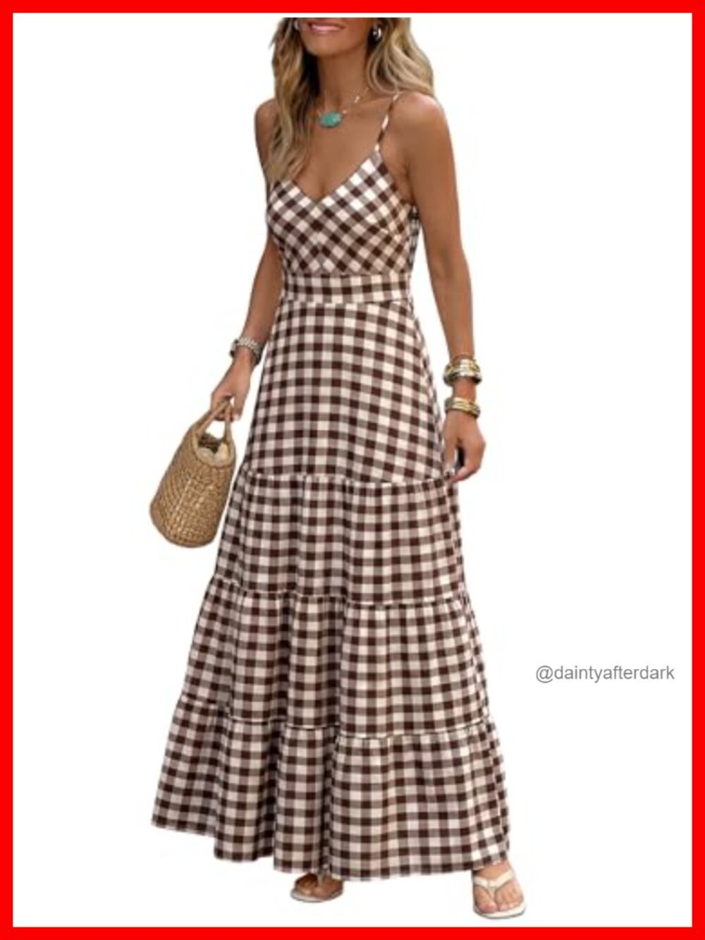 Caracilia Womens Polyester Elastane Spaghetti Strap V-Neck Maxi Dress